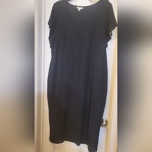 Cato Black Textured Midi Dress